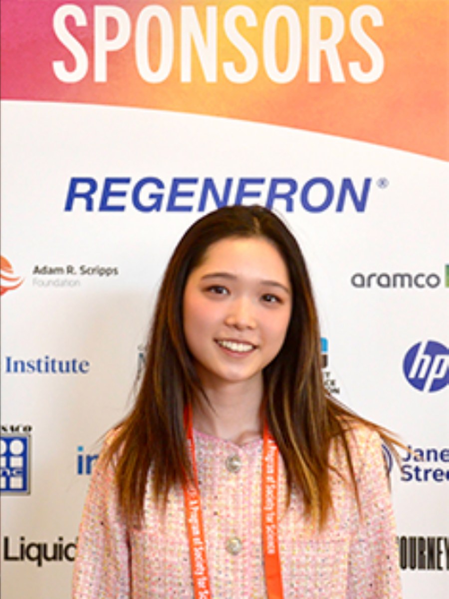 At the Regeneron sponsor wall