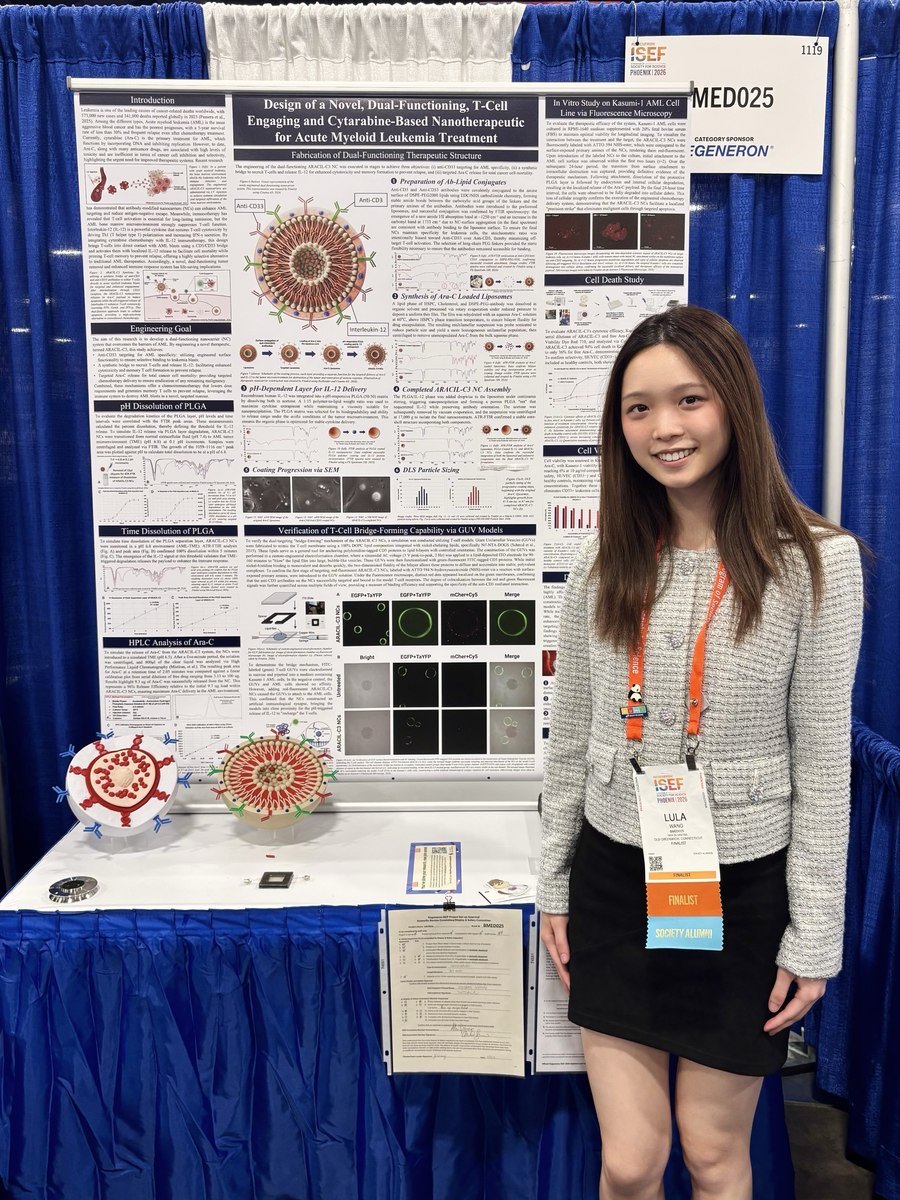 Presenting her ISEF research poster